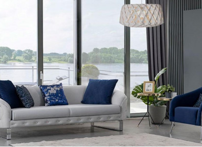 Modern Sofa Set 2 tlg Wohnzimmer Luxus Sofagarnitur 3+1 Sitzer Möbel